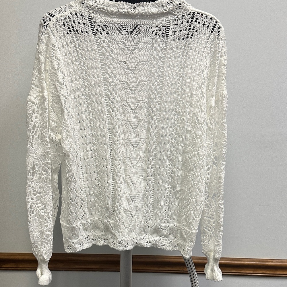 Women's White Knit Sweater